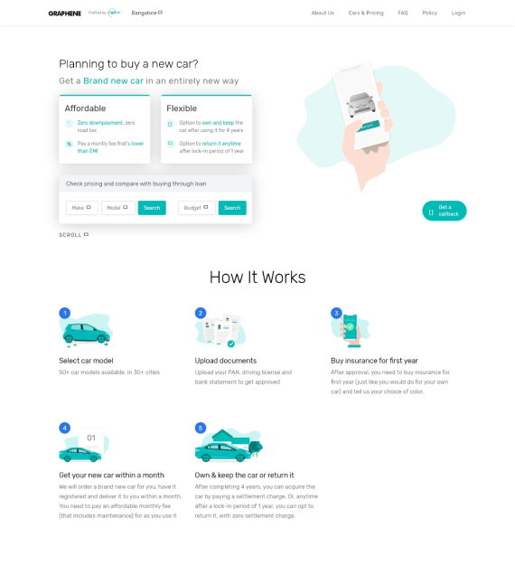 RevvCars-homepage